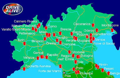 Map of North Italy