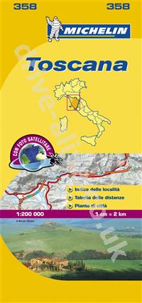 Road maps of Toscana, Italy to your door from Drive-Alive