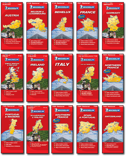 Michelin road maps of Europe
